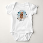 Trendy Protected By Dog Custom Photo and text      Baby Bodysuit<br><div class="desc">Trendy Protected By Dog Custom Photo and text Baby Bodysuit</div>