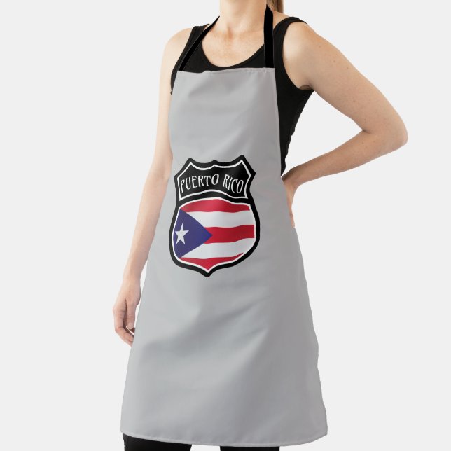 Trendy Puerto Rico Flag National Symbol Apron (Insitu)