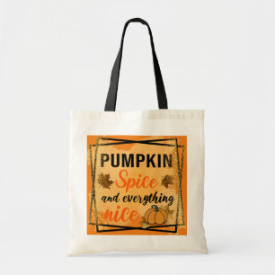 Trendy Pumpkin Spice Elegant Tote Bag