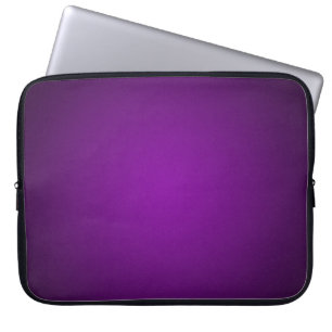 Trendy Purple-Black Grainy Vignette Laptop Sleeve