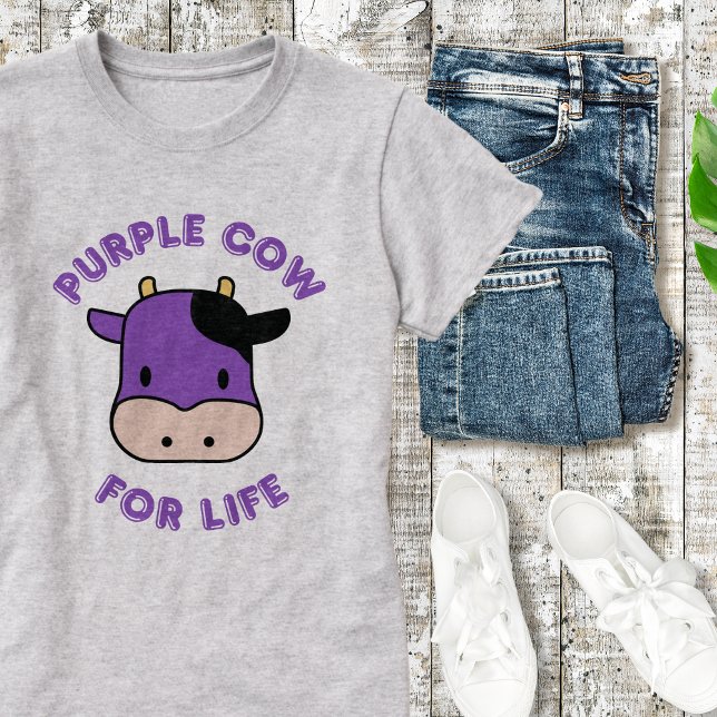 Trendy "Purple Cow For Life " Sisterhood T-Shirt (Creator Uploaded)