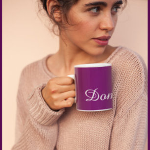 Trendy Purple - Customisable Name Coffee Mug