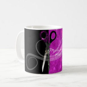 Trendy purple hair stylist mug