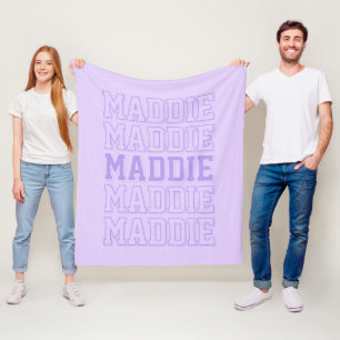 Trendy Purple Name Blanket