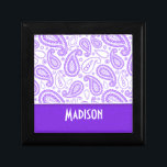 Trendy Purple Paisley Gift Box<br><div class="desc">You will love this cute,  elegant  Purple Paisley  pattern design!  We invite you to our store,  Bridal Shower Shop,  to view this cool pattern on many more great customisable products,  including girly Bride buttons,  modern Wedding stamps,  and trendy Bridal Shower invitations!  Thank you!</div>