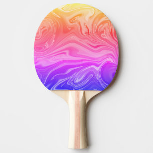 Trendy Purple Red Yellow Abstract   Ping Pong Paddle