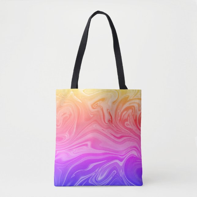Trendy Purple Red Yellow Abstract   Tote Bag (Front)
