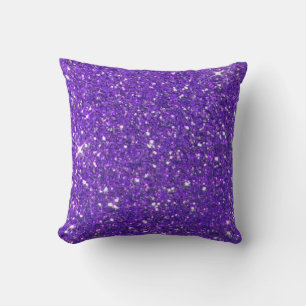 Trendy Purple Sparkling Glitter Glitz Cushion