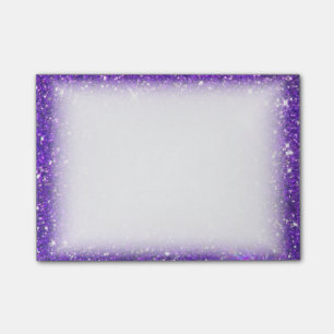 Trendy Purple Sparkling Glitter Glitz Post-it Notes