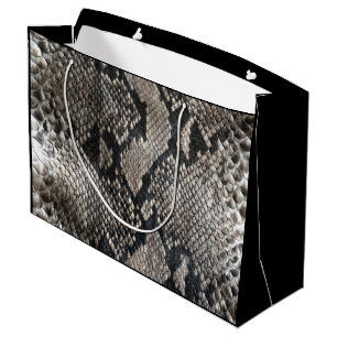 Trendy Python Snake Skin - Rich Elegant Fashion Large Gift Bag