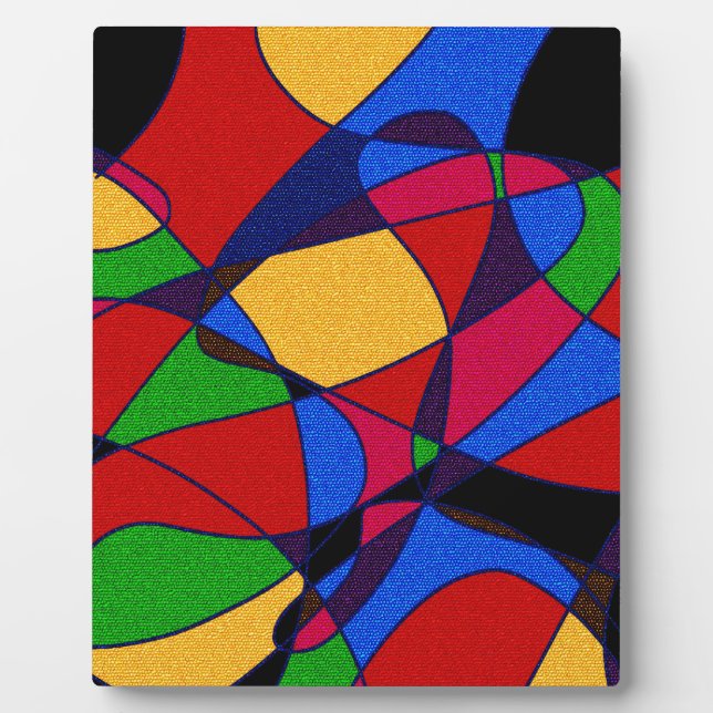 Trendy Rainbow Abstract Art gift accessories Plaque (Front)