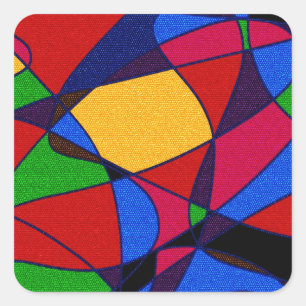 Trendy Rainbow Abstract Art gift accessories Square Sticker