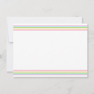 Trendy Rainbow Colours Stripes Blank Template
