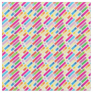 Trendy Rainbow Diagonal Lines Pattern Pop Art Fabric