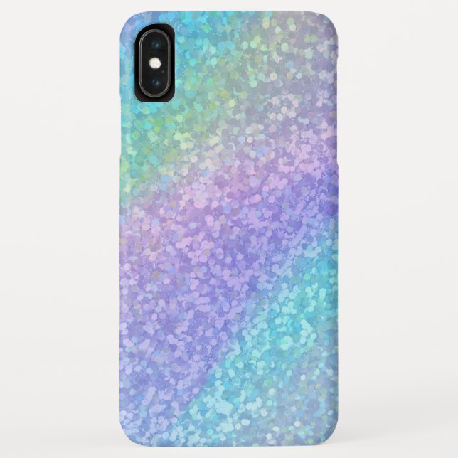 Trendy Rainbow Glitter Apple Case-Mate iPhone Case (Back)