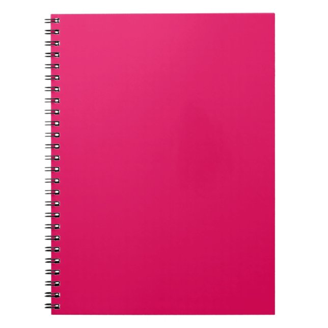 Trendy Raspberry Pink Solid Colour | Elegant Notebook (Front)