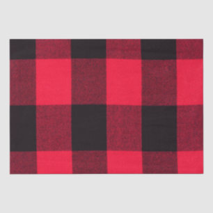 Trendy Red and Black Buffalo Plaid Cosy Tissue Paper