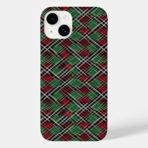 Trendy Red and Green Christmas Plaid Pattern Case-Mate iPhone 14 Case