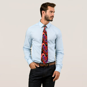 Trendy red art fashion tie