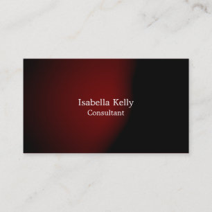 Trendy Red Black Colour Plain Unique Stylish Business Card