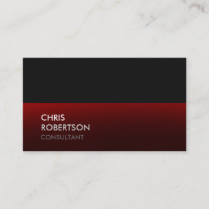 Trendy Red Black Stripes Business Card