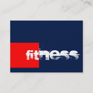 Trendy Red Blue Fitness Sport Business Card