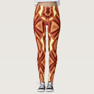 Trendy red colour classic "Ratti_Creative_Arts" Leggings