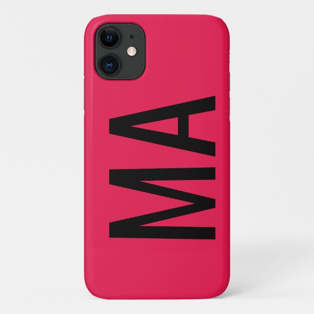 Trendy Red Editable iphone 11 case (Back)
