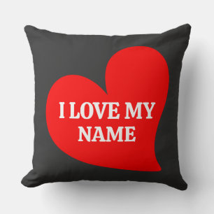 TRENDY RED HEART I LOVE MY ROMANTIC VALENTINE CUSHION