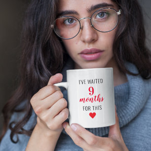 Trendy Red Post Pregnancy Funny Quote  Two-Tone Coffee Mug