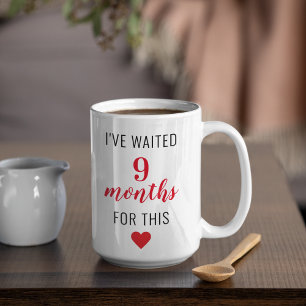 Trendy Red Post Pregnancy Funny Quote  Two-Tone Coffee Mug