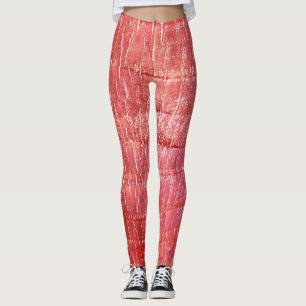 Trendy red textured "Ratti_Creative_Arts" Leggings