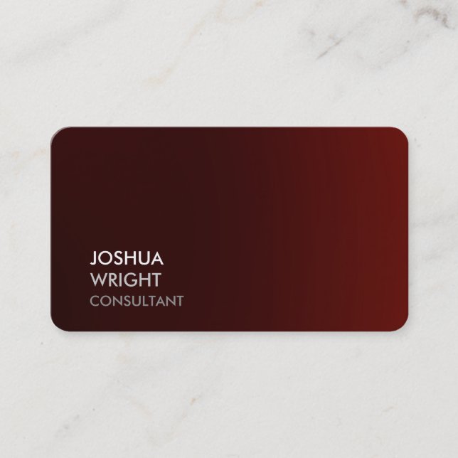 Trendy Reddish Brown Attractive Plain Chic Business Card (Front)