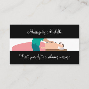Trendy Relaxing Massage Business Cards