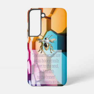 Trendy Religious Rainbow Honeycomb Gold Bee Samsung Galaxy Case