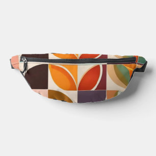 Trendy Retro Abstract Squares Collection Bum Bags