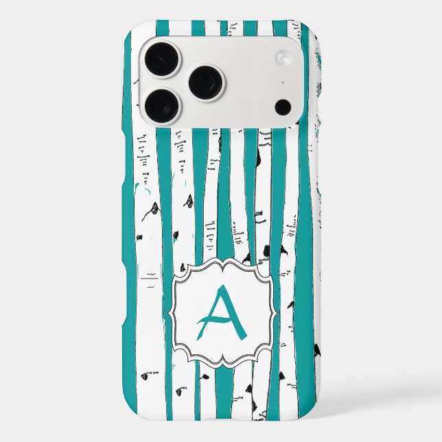 Trendy Retro Birch Tree Grove  (Back)