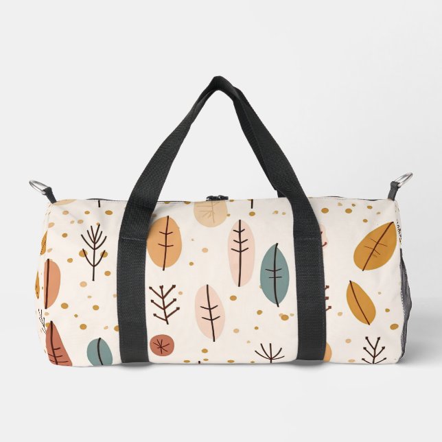 Trendy Retro Boho Abstract Collection Duffle Bag (Front)