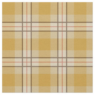 Trendy retro yellow plaid scottish practical colou fabric