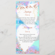 Trendy Rich and Colourful Menu Card