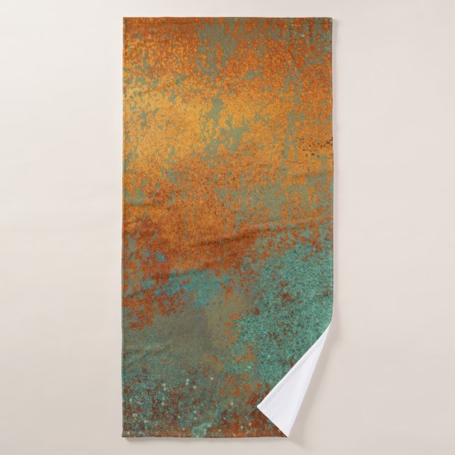 Trendy Rich Copper Patina Metallic Bath Towel Set (Bath Towel)