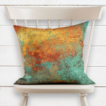 Trendy Rich Copper Patina Metallic Cushion<br><div class="desc">A trendy modern copper patina pillow. This will bring a warmth and richness to your home decor. The design is the same on both sides. Copyright Personalised Home Decor,  all rights reserved.</div>