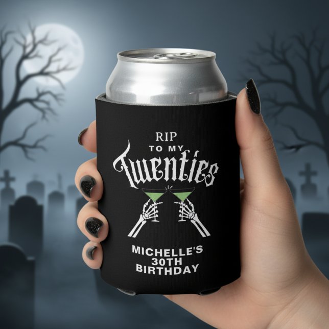 Trendy RIP To My Twenties 30th Birthday Party Can Cooler (Creator Uploaded)