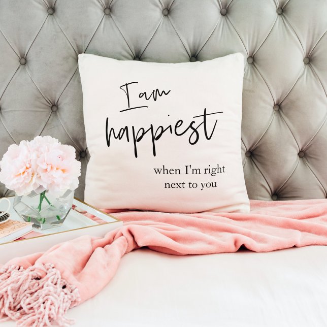 Trendy Romantic Black Quote Gift Cushion (Creator Uploaded)