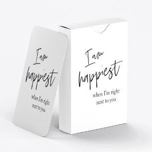Trendy Romantic Black Quote Gift Playing Cards