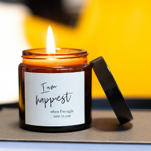 Trendy Romantic Black Quote Gift Square Sticker