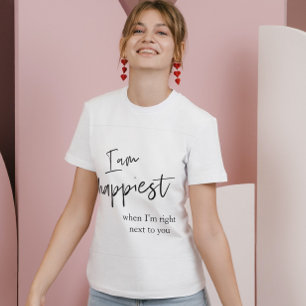 Trendy Romantic Black Quote Gift  T-Shirt