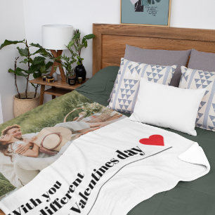 Trendy Romantic Quote   Valentines Best Gift Fleece Blanket