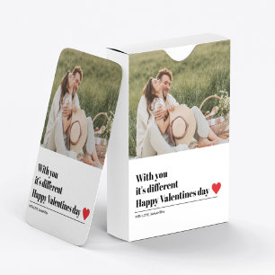 Trendy Romantic Quote   Valentines Best Gift Playing Cards