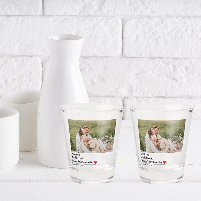  Trendy Romantic Quote | Valentines Best Gift Shot Glass (Creator Uploaded)